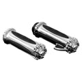 Kuryakyn 6295 Zombie Chrome Grips w Throttle Boss
