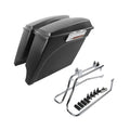 5" Stretched Saddlebags +Conversion Brackets Fit For Harley Softail Deluxe 84-17