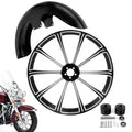23x3.5" Front Wheel Rim Dual Disc Hub & Fender Fit For Harley Road Glide 1997-13