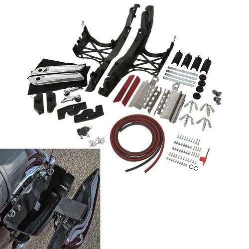 One Touch Opening Saddlebag Latch Lids Hardware Fit for Harley Touring 2014-2024