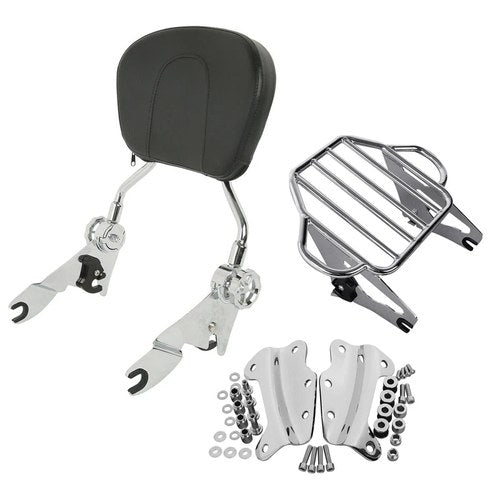 Sissy Bar Backrest Luggage Rack & Docking Hardware Fit For Harley Touring 09-13