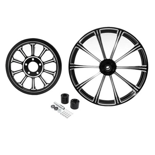 18'' Rear Wheel Rim Hub w/ Belt Pulley Sprocket Fit For Harley Road Glide 97-08