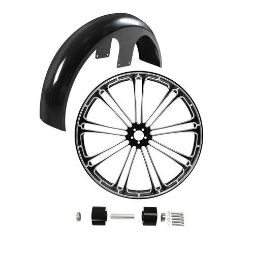 26'' Front Fender & Wheel Rim Dual Disc Hub‌ Fit For Harley Street Glide 97-13