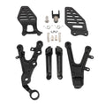 Black Front Rider Foot Rest Pegs Brackets Fit For Yamaha Yzf R6 2006-2016