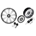26" Front 18''Rear Wheel Rim Dual Hub & Belt Pulley Fit For Harley Touring 97-08