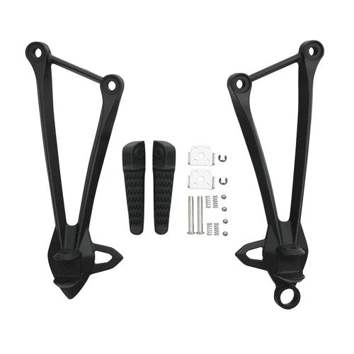 Passenger Footpegs L&R Footrests Brackets Fit For Kawasaki Ninja ZX10R 2008-2010