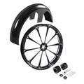 26'' Front Wheel Rim Dual Disc Hub + Fender Fit For Harley Street Glide 14-23
