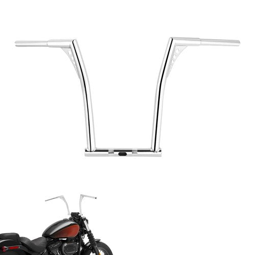 18" Rise 1-1/4" Ape Hanger Handlebar Fit For Harley Dyna Street Bob Low Rider