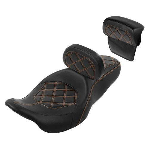 Two Up Driver Passenger Seat Backrest Fit For Harley Touring Road Glide 14-23