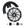 26x3.5 Front Fender & Wheel Rim Dual Disc Hub Fit For Harley Street Glide 97-13
