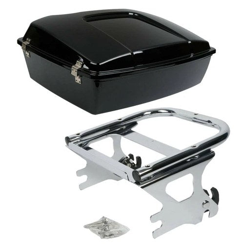 10.7'' Chopped Trunk 2-Up Mount Rack Fit For Harley Touring Road Glide 1997-2008