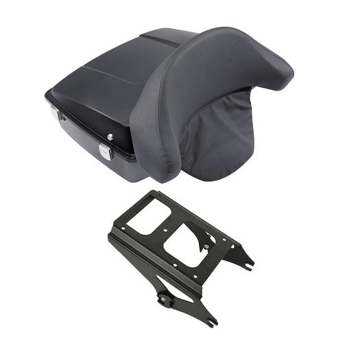 10.7'' Chopped Trunk W/ Backrest Fit For Harley Touring Street Road Glide 09-13