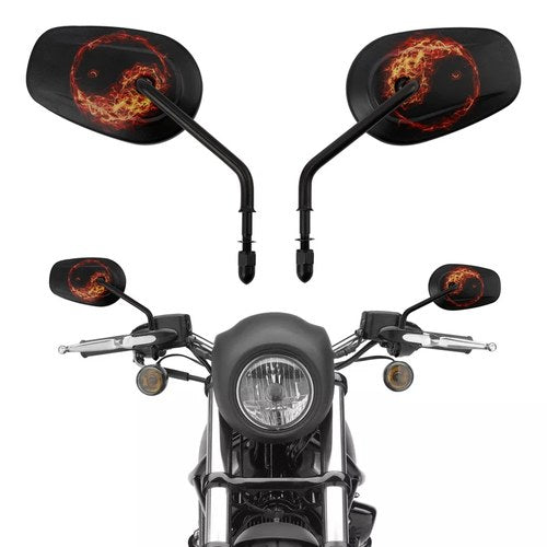 Left & Right Side Rearview Mirrors Fit For 1982-up Harley Road King Sportster XL