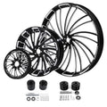 30'' Front + 18'' Rear Wheel Rim Hub Belt Pulley Fit For Harley Touring 97-08