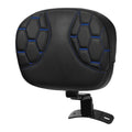 Driver Rider Backrest Pad Fit For Harley Road Street Glide 2009-2023 Black+Blue