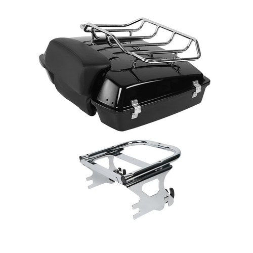 Razor Trunk Pad 2 Up Rack Fit For Harley Touring Road King Street Glide 1997-08