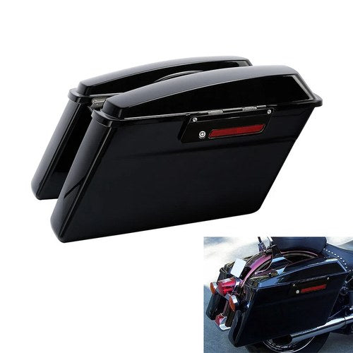 Vivid Black Saddlebags Fit For Harley Touring Road Street Glide 1994-2013 1995