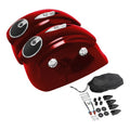 Red Hard Saddlebag & Electronic Latch Audio Lid Fit For Indian Chieftain 2014-18
