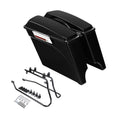 5" Stretched Hard Saddlebags W/ Conversion Brackets Fit For Harley Softail 84-17