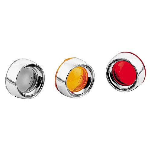 For Harley-Davidson Road King 00-21 Turn Signal Deep Dish Bezels Bullet Chrome