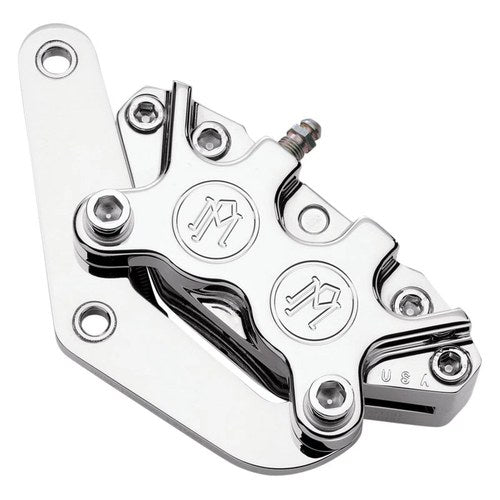 For Harley-Davidson Heritage Softail 86-90 Polished Classic 4-Piston Caliper