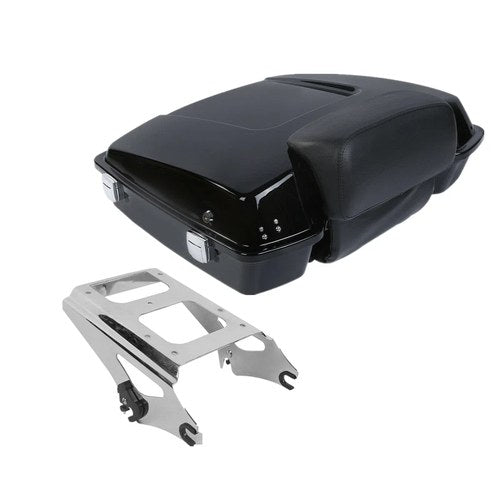 5.5'' Razor Trunk Pad 2 Up Mount Rack Fit For Harley Road Street Glide 2009-2013
