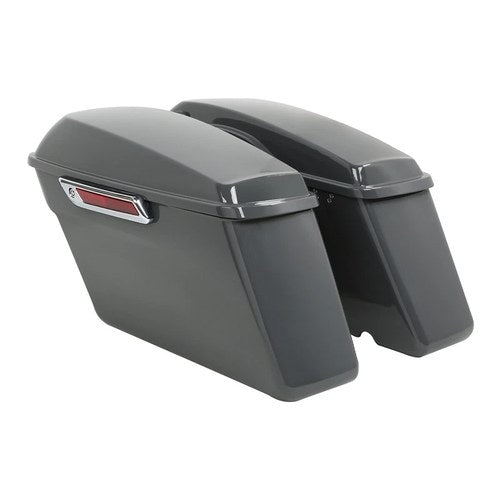 Hard Saddlebags Fit For Harley Touring Street Electra Glide 14-Up Gunship Gray