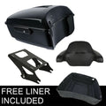 King Trunk Backrest Mount Rack Fit For Harley Touring Road Electra Glide 14-26