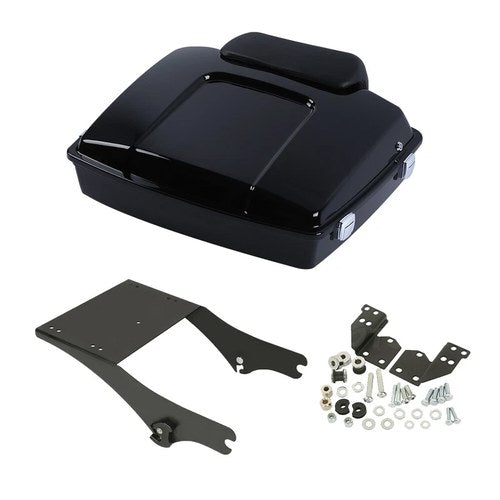 Razor Trunk Black Mount Rack Kit Fit For Harley Street Glide Road King 1997-2008