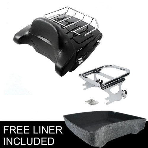 Chopped Trunk Pad W/ Mount Fit For Harley Touring Street Electra Glide 1997-2008