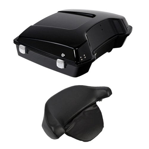 Vivid Black Razor Trunk Backrest Fit For Harley Road King Electra Glide 97-2013