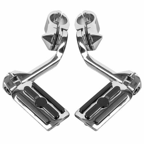 Long Angled Footrest Motorcycle Foot pegs Adjustable Highway Pegs 1-1/4 " 32mm