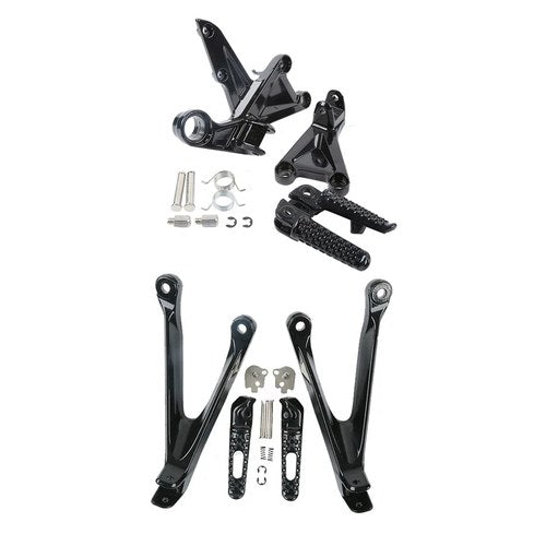 Front & Rear Foot Pegs Footrests Brackets Set Fit For Honda CBR1000RR 2008-2016