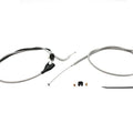 43 inch Stainless Steel Throttle and Idle Cable Set Clear Co for Harley-Davidson