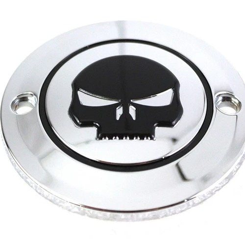Skull Ignition System Cover 2-Hole Chrome for Harley-Davidson