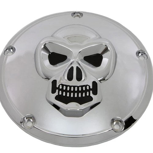 Skull Derby Cover Chrome for Harley-Davidson