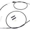 Stainless Steel Throttle and Idle Cable Set Black Coat +8 in for Harley-Davidson