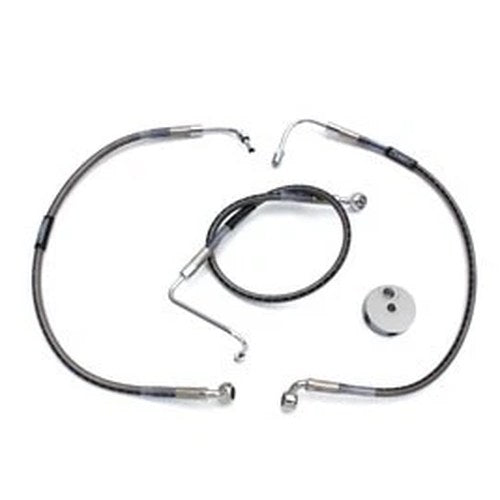 Stainless Steel Front Brake Hoses 22-5/8 inch and 19-1/2 inc for Harley-Davidson