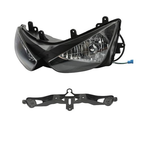 Front Headlight Assembly + Stay Bracket Fit For Kawasaki Ninja ZX6R ZX-6R 05-06