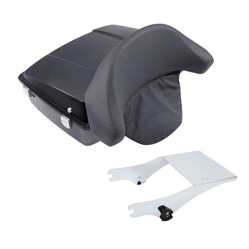 Chopped Trunk Pad & Mount Rack Fit For Harley Electra Glide Road King 1997-2008
