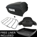 Matte Black King Trunk Pad w/ Top Rack Fit For Harley Road Street Glide 14-26