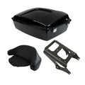 Chopped Trunk Backrest w/ 2-Up Mount Rack Fit For Harley Road Street Glide 09-13
