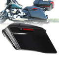 Vivid Black 4" Stretched Saddlebags Fit For Harley Street Glide Road King 14-23