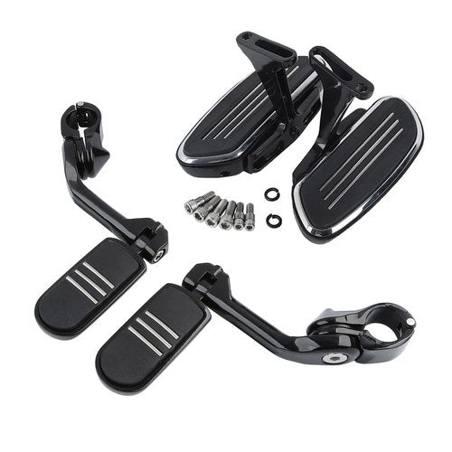 Passenger Floorboard & 1 1/4'' FootPeg Fit For Harley Touring Road Glide 93-23