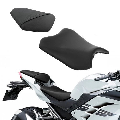 Driver & Passenger Pillion Seat Fit For Kawasaki Ninja 300 EX300 2013-2017 Black
