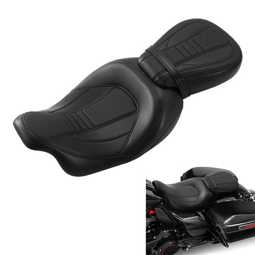 Black Driver Passenger Seat Fit for Harley Touring Road Electra Glide 2009-2023
