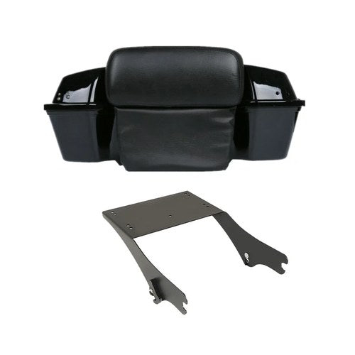 5.5'' Razor Trunk Pad 2-Up Mount Rack Fit For Harley Touring Road Glide 97-08