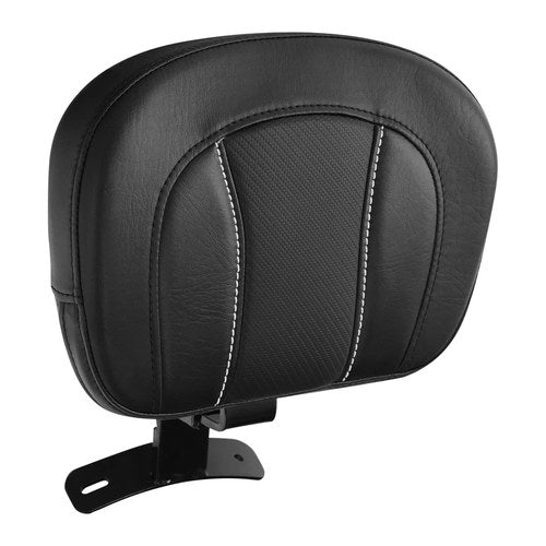 Black+White Front Rider Driver Backrest Pad Fit For Harley Electra Glide 2009-23
