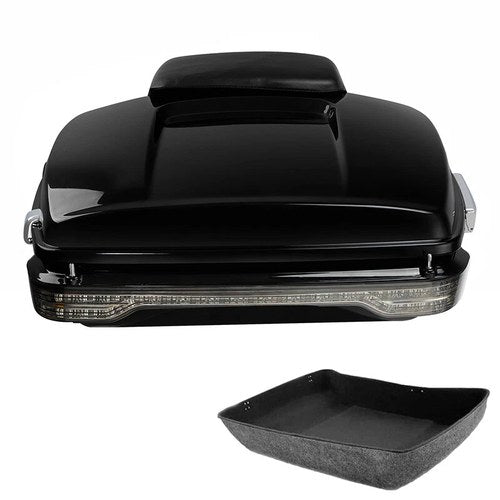10.7'' Chopped Trunk Backrest LED Tail Light Fit For Harley Touring Glide 14-26