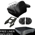 King Trunk Pad Speakers w/ Mount Fit For Harley Electra Glide Road King 14-26